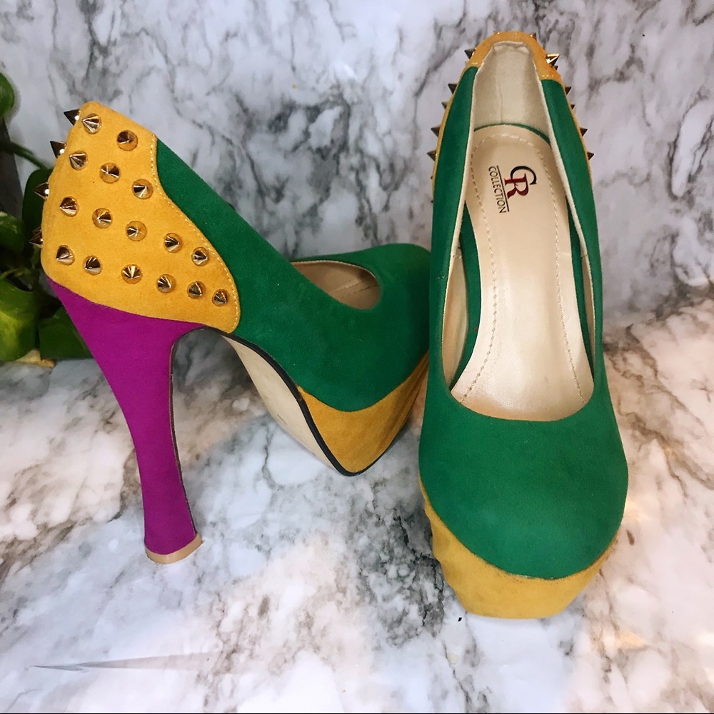 CR Collection Vibrant Spiked Heels